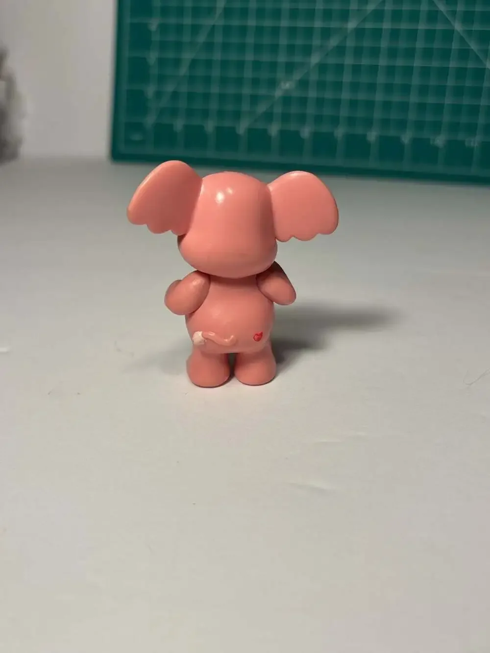 Vintage Care Bear Cousins Lotsa Heart Pink Elephant Figure 1984 Kenner